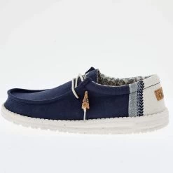 Heydude Men's Hey Dude Wally Linen Natural Navy 7 Heydude Men's Hey Dude Wally Linen Natural Navy -Heydude 110792568 03