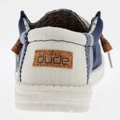 Heydude Men's Hey Dude Wally Linen Natural Navy 8 Heydude Men's Hey Dude Wally Linen Natural Navy -Heydude 110792568 04