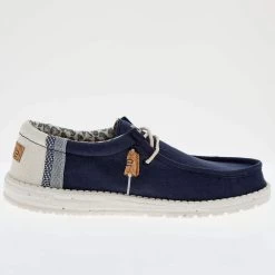 Heydude Men's Hey Dude Wally Linen Natural Navy 9 Heydude Men's Hey Dude Wally Linen Natural Navy -Heydude 110792568 05