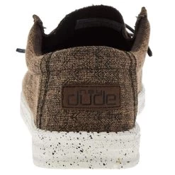 Heydude Men`s Hey Dude Wally Eco Linen Dark Brown -Heydude 112471628 04