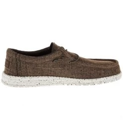 Heydude Men`s Hey Dude Wally Eco Linen Dark Brown -Heydude 112471628 05
