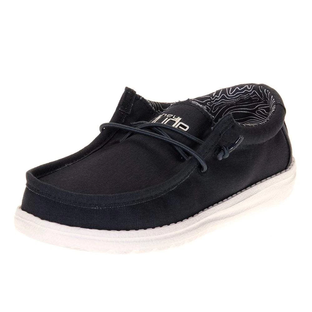 Heydude Youth Hey Dude Wally Navy Casual Shoe 1 Heydude Youth Hey Dude Wally Navy Casual Shoe