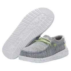 Heydude Youth Hey Dude Stone White Wally Stretch Casual Shoes