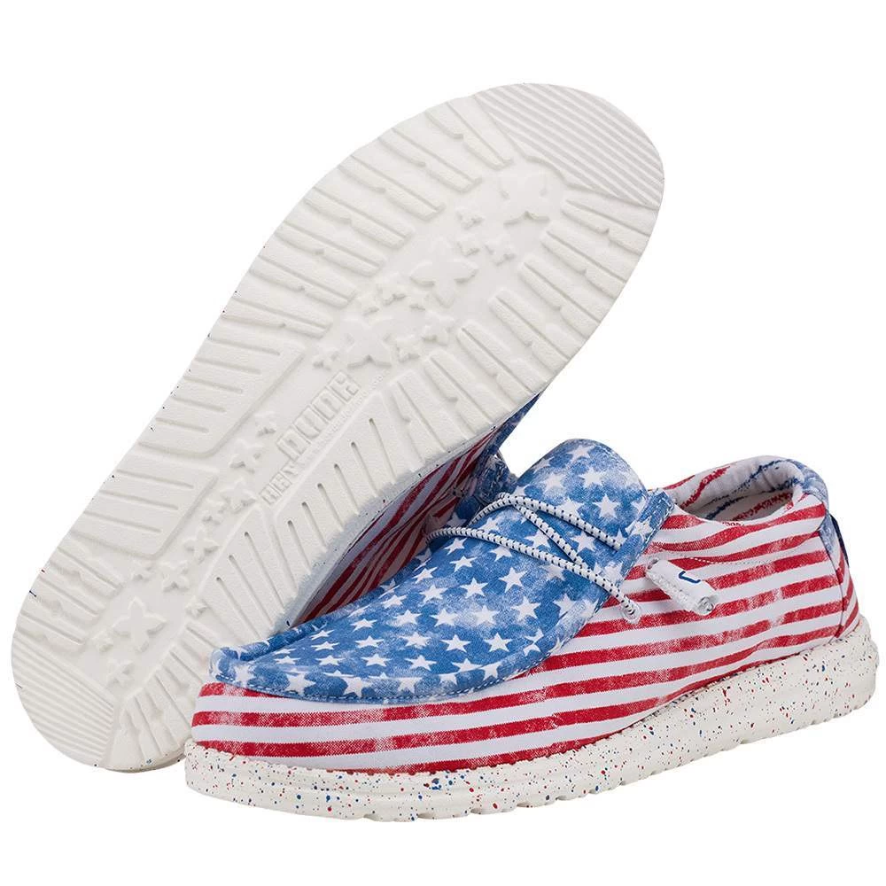 Heydude Mens Hey Dude Wally Stars & Stripes Casual 1 Heydude Mens Hey Dude Wally Stars & Stripes Casual