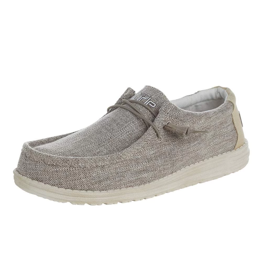 Heydude Men`s Hey Dude Wally Woven Beige Casual Shoe 1 Heydude Men`s Hey Dude Wally Woven Beige Casual Shoe