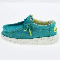 HeydudeToddler Hey Dude Wally Green Chambray Gamer Casual -Heydude 160018360 03