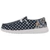 Heydude Women`s Hey Dude Wendy Funk Navy Flora Dot Casual