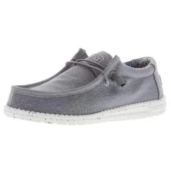Heydude Men's Hey Dude Wally Stretch Canvas Grey Iron Shoe