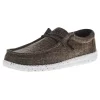 Heydude Men's Hey Dude Wally E Dark Brown Linen Casual Shoe