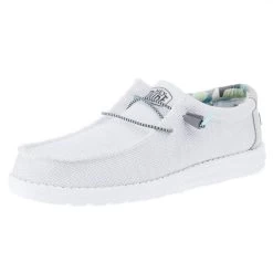 Heydude Men's Hey Dude Wally Sox Triple Needle Star White Casual Shoe