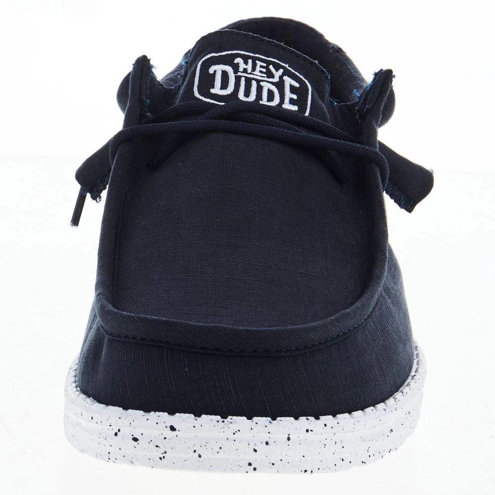 Heydude Men's Hey Dude Wally Slub Navy Canvas Casual Shoe 2 Heydude Men's Hey Dude Wally Slub Navy Canvas Casual Shoe - Image 2