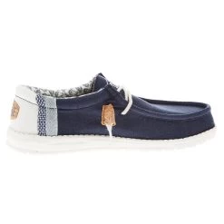 Heydude Men's Hey Dude Wally Linen Natural Navy Shoe -Heydude 40015 410 05