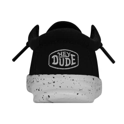 Heydude Hey Dude Wally Toddler Slub Canvas Black -Heydude 40029 001 WALLYTODDLERSLUBCANVAS BLACK RIGHTBACK