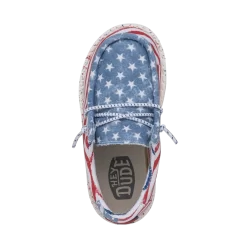 Heydude Hey Dude Wally Toddler Patriotic Stars & Stripes 10 Heydude Hey Dude Wally Toddler Patriotic Stars & Stripes -Heydude 40031 9C8 WALLYTODDLERPATRIOTIC STARSANDSTRIPES LEFTTOP