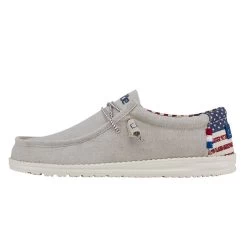 Heydude Hey Dude Mens Wally Shoe Off White Patriotic